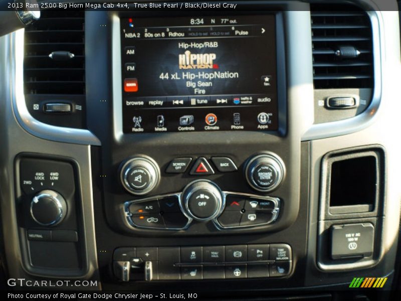 True Blue Pearl / Black/Diesel Gray 2013 Ram 2500 Big Horn Mega Cab 4x4