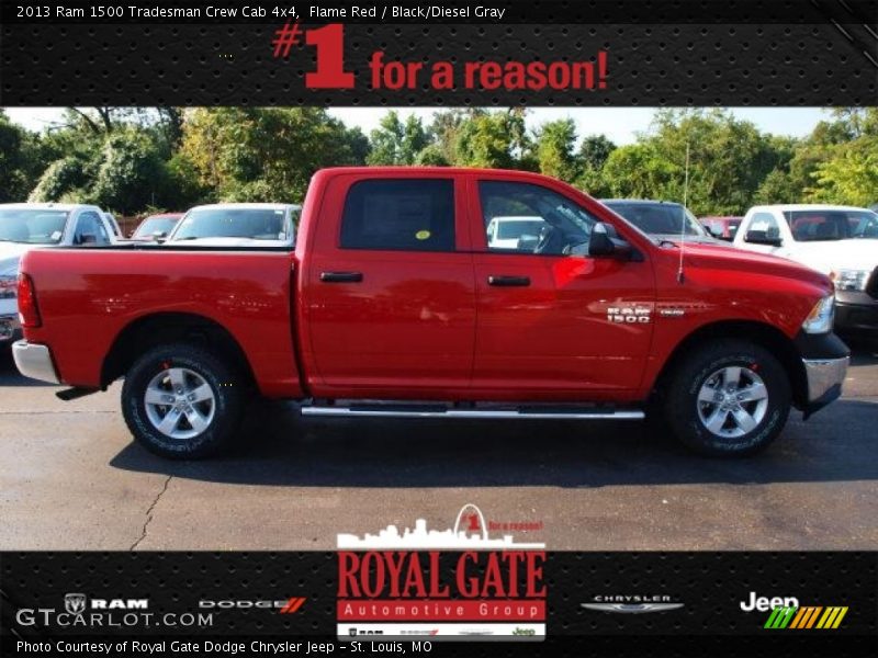 Flame Red / Black/Diesel Gray 2013 Ram 1500 Tradesman Crew Cab 4x4
