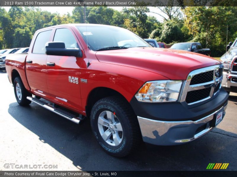 Flame Red / Black/Diesel Gray 2013 Ram 1500 Tradesman Crew Cab 4x4