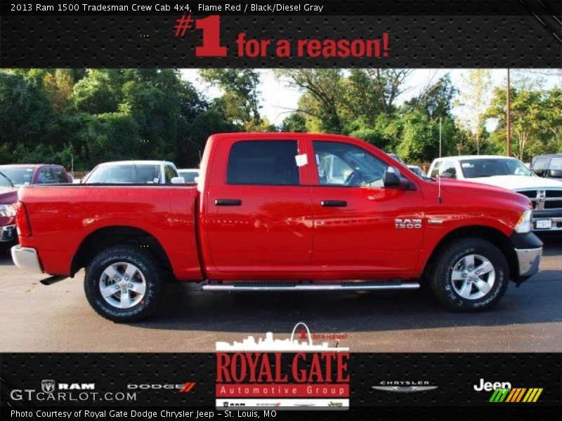 Flame Red / Black/Diesel Gray 2013 Ram 1500 Tradesman Crew Cab 4x4