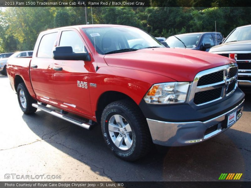 Flame Red / Black/Diesel Gray 2013 Ram 1500 Tradesman Crew Cab 4x4