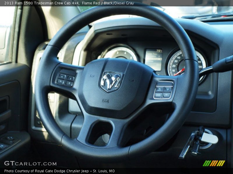 Flame Red / Black/Diesel Gray 2013 Ram 1500 Tradesman Crew Cab 4x4