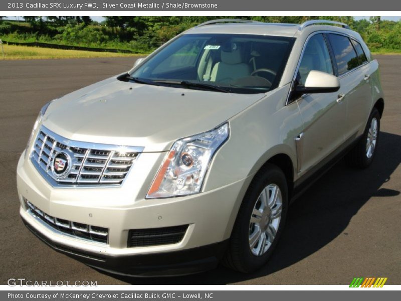 Silver Coast Metallic / Shale/Brownstone 2013 Cadillac SRX Luxury FWD