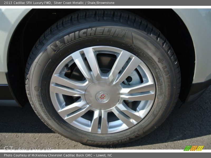 Silver Coast Metallic / Shale/Brownstone 2013 Cadillac SRX Luxury FWD