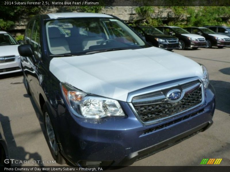 Marine Blue Pearl / Platinum 2014 Subaru Forester 2.5i
