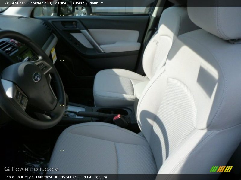 Marine Blue Pearl / Platinum 2014 Subaru Forester 2.5i