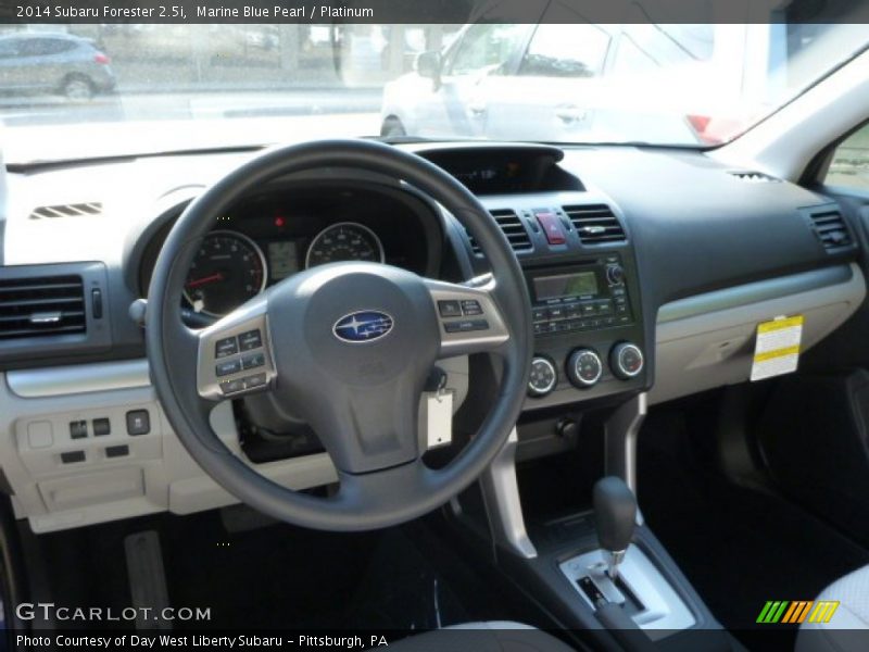 Marine Blue Pearl / Platinum 2014 Subaru Forester 2.5i