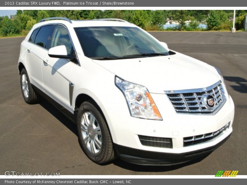 Platinum Ice Tricoat / Shale/Brownstone 2013 Cadillac SRX Luxury FWD