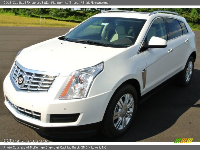 Platinum Ice Tricoat / Shale/Brownstone 2013 Cadillac SRX Luxury FWD