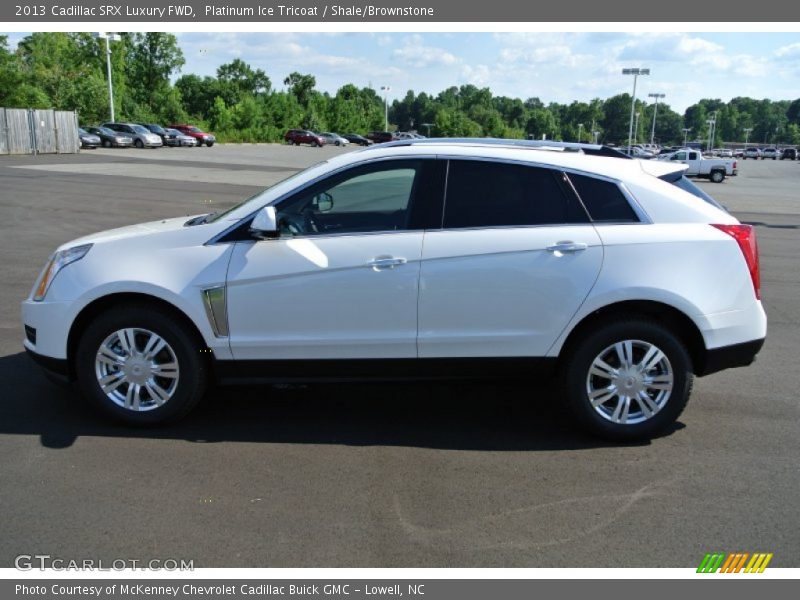 Platinum Ice Tricoat / Shale/Brownstone 2013 Cadillac SRX Luxury FWD