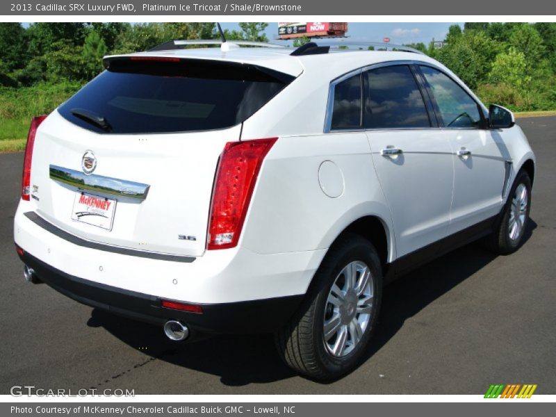 Platinum Ice Tricoat / Shale/Brownstone 2013 Cadillac SRX Luxury FWD