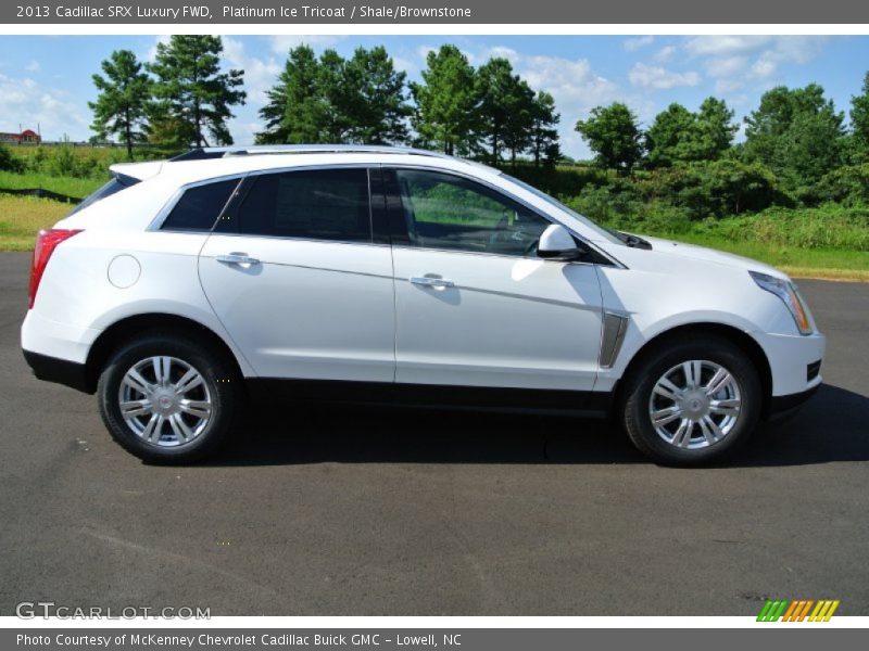Platinum Ice Tricoat / Shale/Brownstone 2013 Cadillac SRX Luxury FWD
