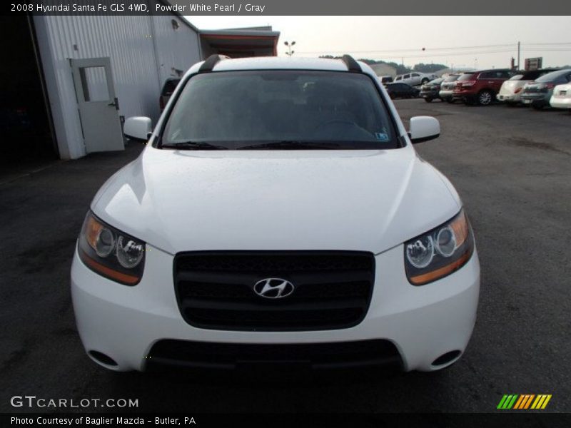 Powder White Pearl / Gray 2008 Hyundai Santa Fe GLS 4WD