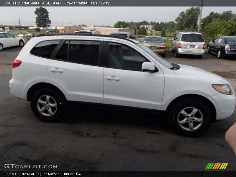 Powder White Pearl / Gray 2008 Hyundai Santa Fe GLS 4WD