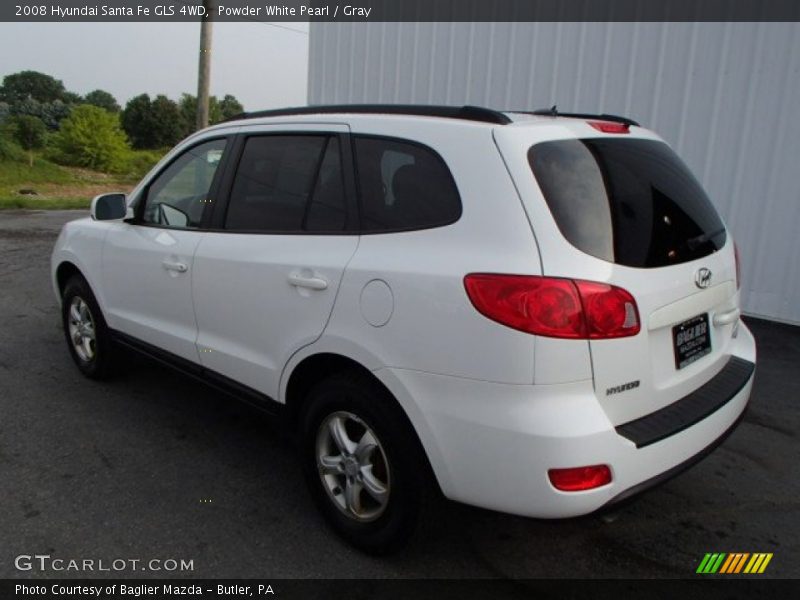 Powder White Pearl / Gray 2008 Hyundai Santa Fe GLS 4WD