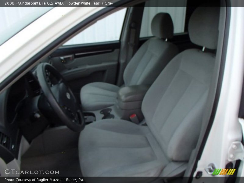 Powder White Pearl / Gray 2008 Hyundai Santa Fe GLS 4WD