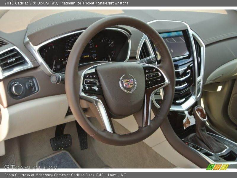 Platinum Ice Tricoat / Shale/Brownstone 2013 Cadillac SRX Luxury FWD