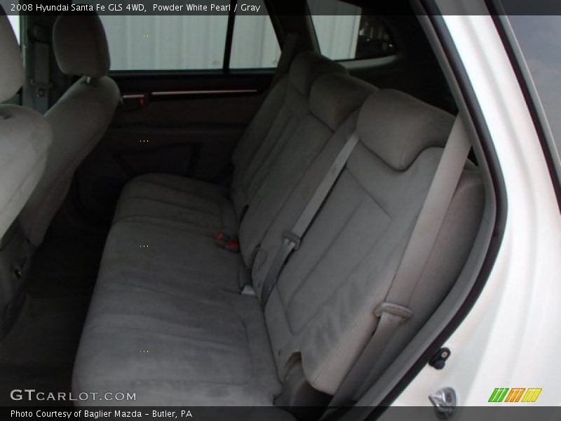 Powder White Pearl / Gray 2008 Hyundai Santa Fe GLS 4WD