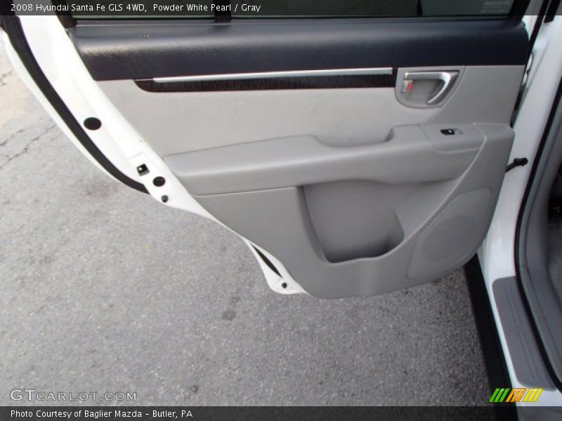 Powder White Pearl / Gray 2008 Hyundai Santa Fe GLS 4WD