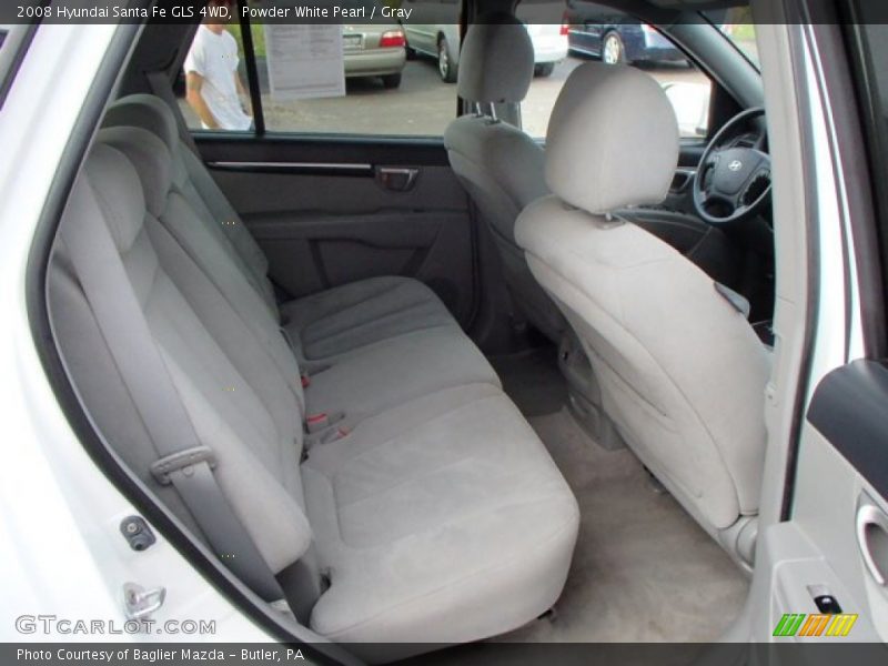 Powder White Pearl / Gray 2008 Hyundai Santa Fe GLS 4WD