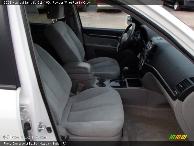 Powder White Pearl / Gray 2008 Hyundai Santa Fe GLS 4WD