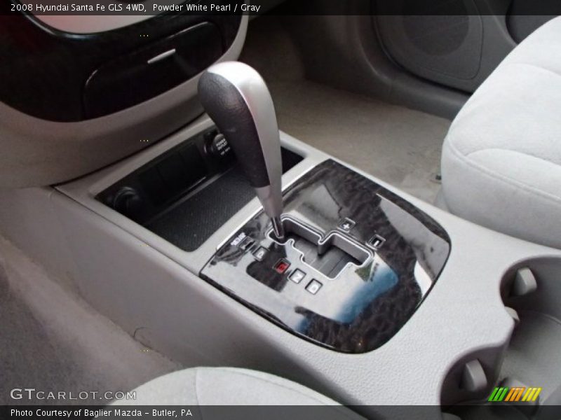 Powder White Pearl / Gray 2008 Hyundai Santa Fe GLS 4WD