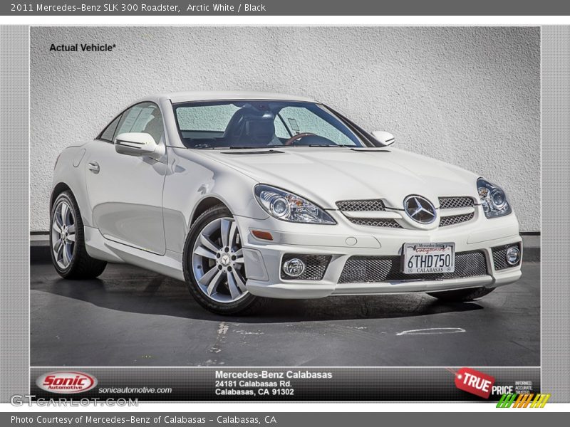 Arctic White / Black 2011 Mercedes-Benz SLK 300 Roadster
