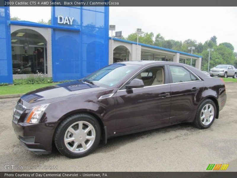 Black Cherry / Cashmere/Cocoa 2009 Cadillac CTS 4 AWD Sedan