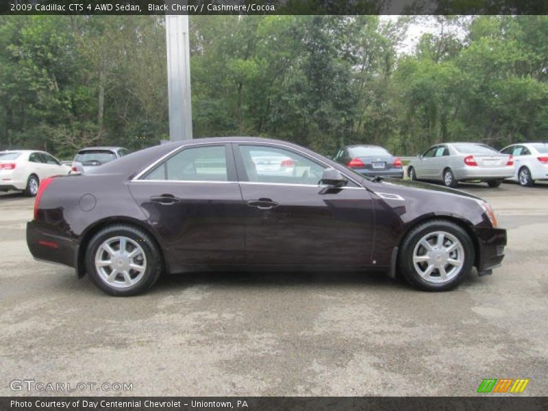 Black Cherry / Cashmere/Cocoa 2009 Cadillac CTS 4 AWD Sedan