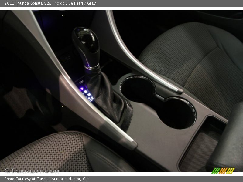 Indigo Blue Pearl / Gray 2011 Hyundai Sonata GLS