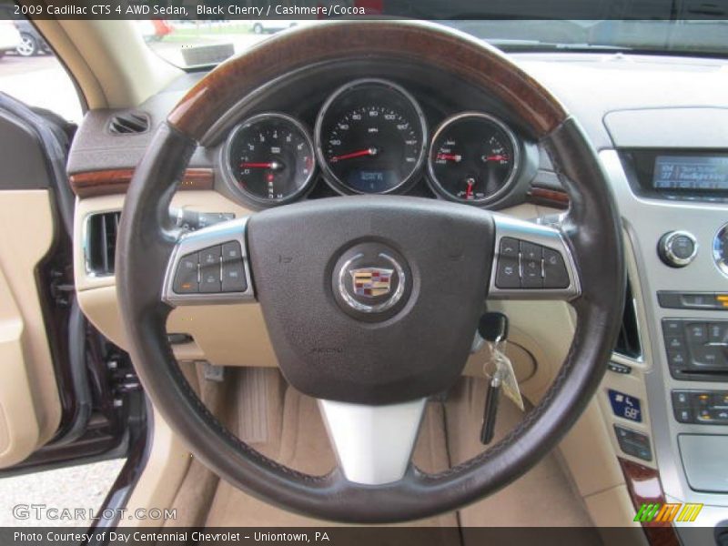 Black Cherry / Cashmere/Cocoa 2009 Cadillac CTS 4 AWD Sedan