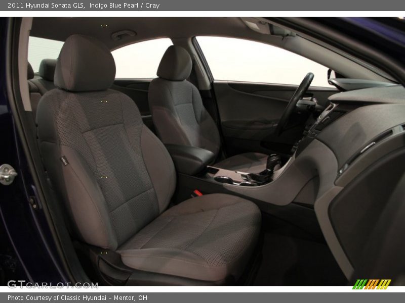 Indigo Blue Pearl / Gray 2011 Hyundai Sonata GLS