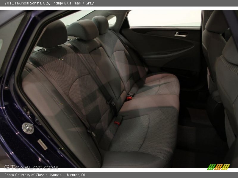 Indigo Blue Pearl / Gray 2011 Hyundai Sonata GLS