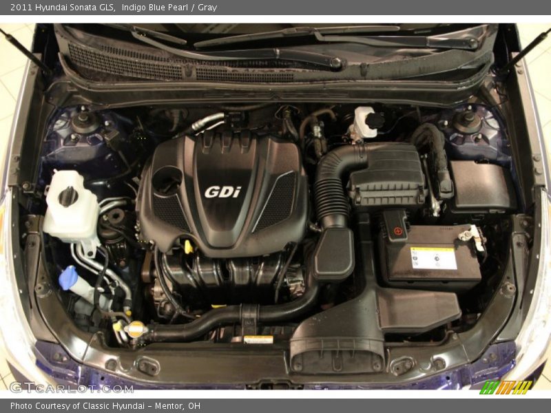 Indigo Blue Pearl / Gray 2011 Hyundai Sonata GLS