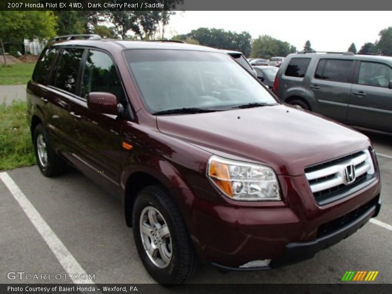 Dark Cherry Pearl / Saddle 2007 Honda Pilot EX 4WD