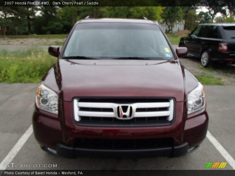 Dark Cherry Pearl / Saddle 2007 Honda Pilot EX 4WD