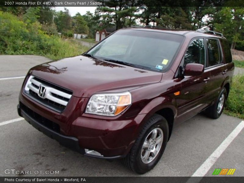 Dark Cherry Pearl / Saddle 2007 Honda Pilot EX 4WD