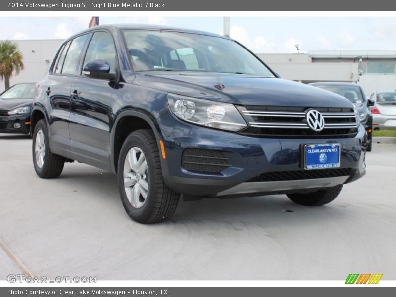 Night Blue Metallic / Black 2014 Volkswagen Tiguan S