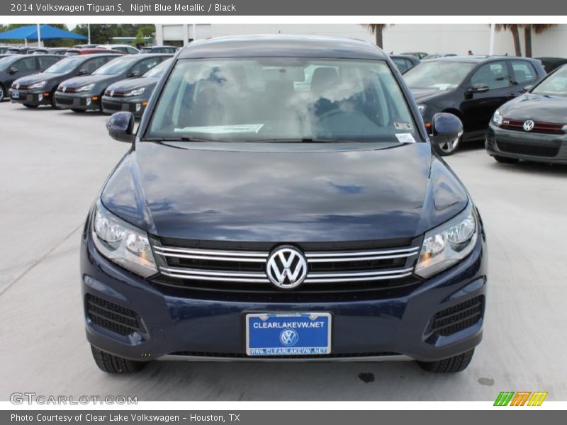 Night Blue Metallic / Black 2014 Volkswagen Tiguan S