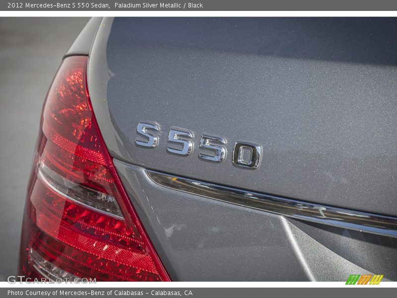 Paladium Silver Metallic / Black 2012 Mercedes-Benz S 550 Sedan
