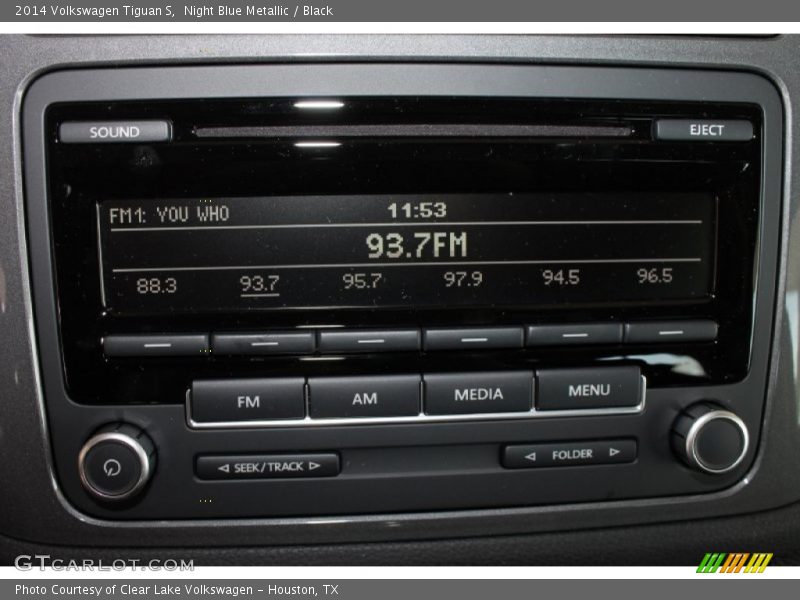 Night Blue Metallic / Black 2014 Volkswagen Tiguan S