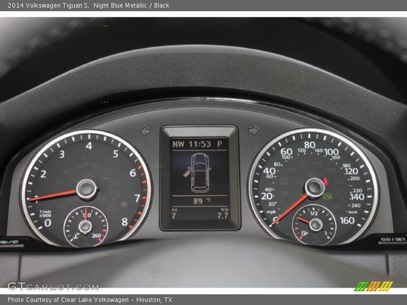 Night Blue Metallic / Black 2014 Volkswagen Tiguan S