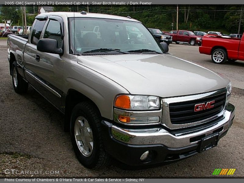 Silver Birch Metallic / Dark Pewter 2005 GMC Sierra 1500 Z71 Extended Cab 4x4