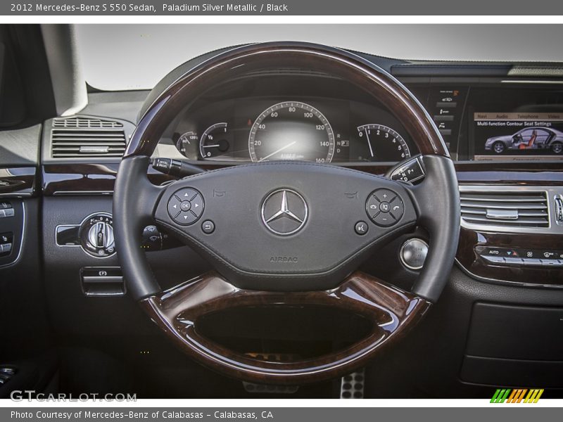 Paladium Silver Metallic / Black 2012 Mercedes-Benz S 550 Sedan