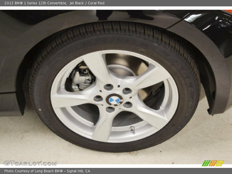 Jet Black / Coral Red 2013 BMW 1 Series 128i Convertible
