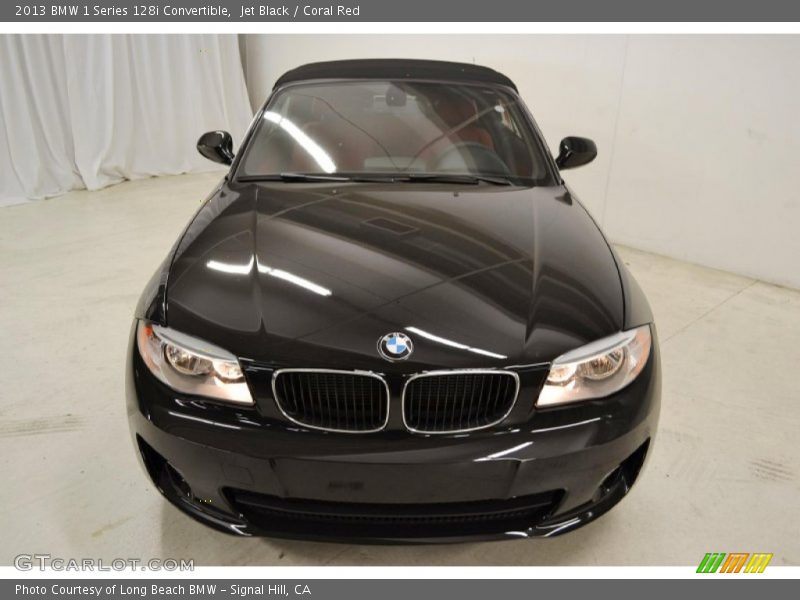 Jet Black / Coral Red 2013 BMW 1 Series 128i Convertible