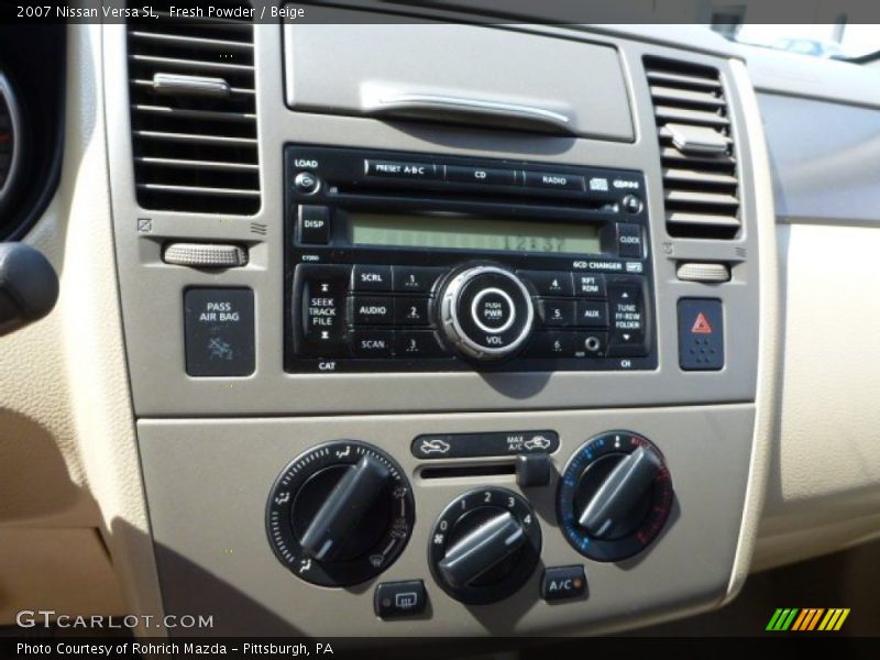 Controls of 2007 Versa SL