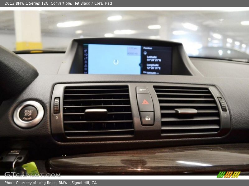 Jet Black / Coral Red 2013 BMW 1 Series 128i Convertible