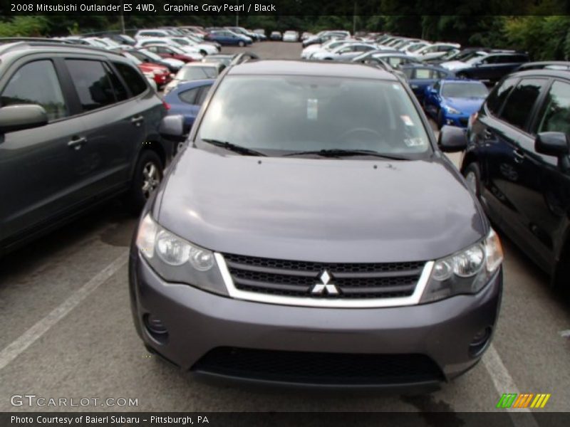 Graphite Gray Pearl / Black 2008 Mitsubishi Outlander ES 4WD