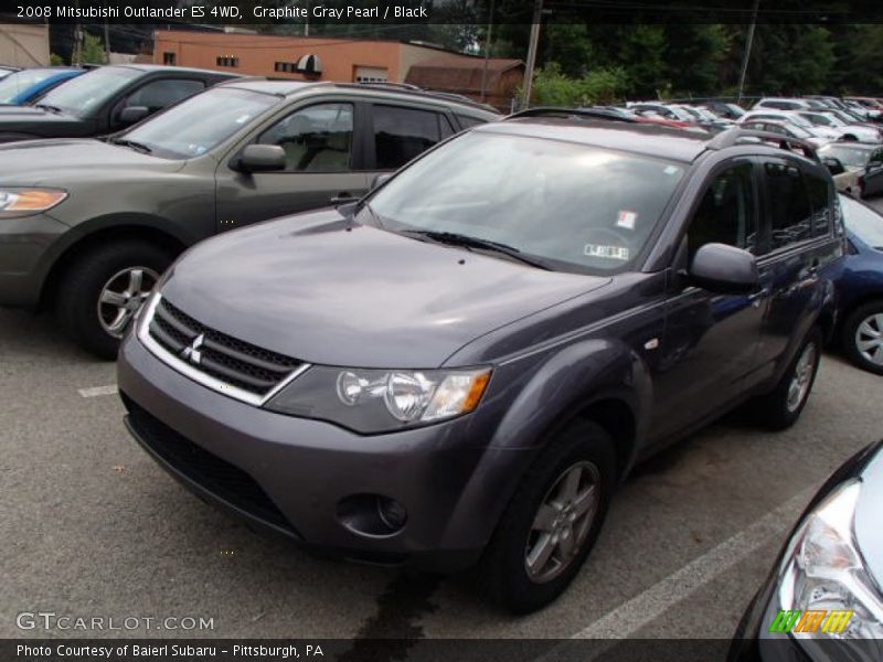 Graphite Gray Pearl / Black 2008 Mitsubishi Outlander ES 4WD